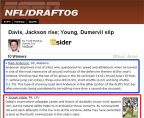 Top 10 Winners from the NFL Combine
